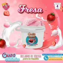 Helado de fresa 