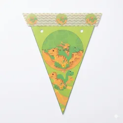 Banderín artesanal Dinosaurios