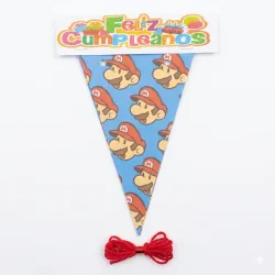 Banderín artesanal Mario