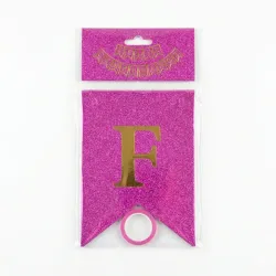 Banderín original fucsia diamantado