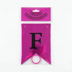 Banderín original fucsia metalizado