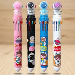Bolígrafo multitinta 10 colores astronauta