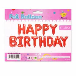 Cartel de Globos Feliz Cumpleaños