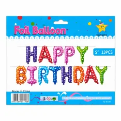 Cartel de Globos Feliz Cumpleaños