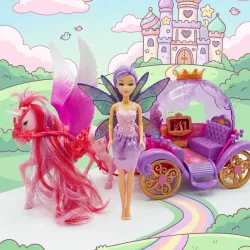 Hada + Unicornio alado + Carroza