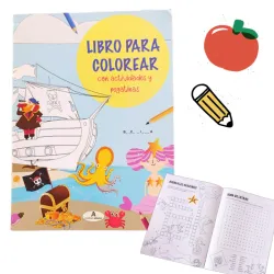 Libro para colorear con temática Marina