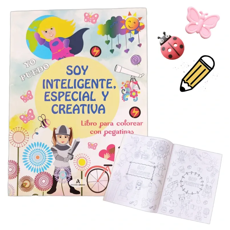 Libro para colorear "Soy inteligente, especial y creativa"