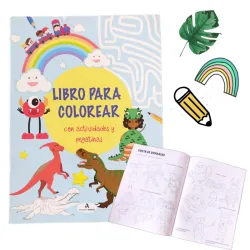 Libro para colorear temática Monstruos y Dinosaurios