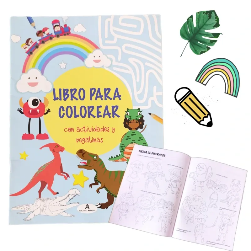 Libro para colorear temática Monstruos y Dinosaurios