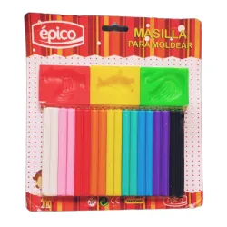 Plastilinas 9 colores + 3 moldes