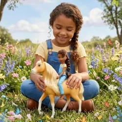 Prudence Granger y su yegua Chica Linda de la serie Spirit Riding Free