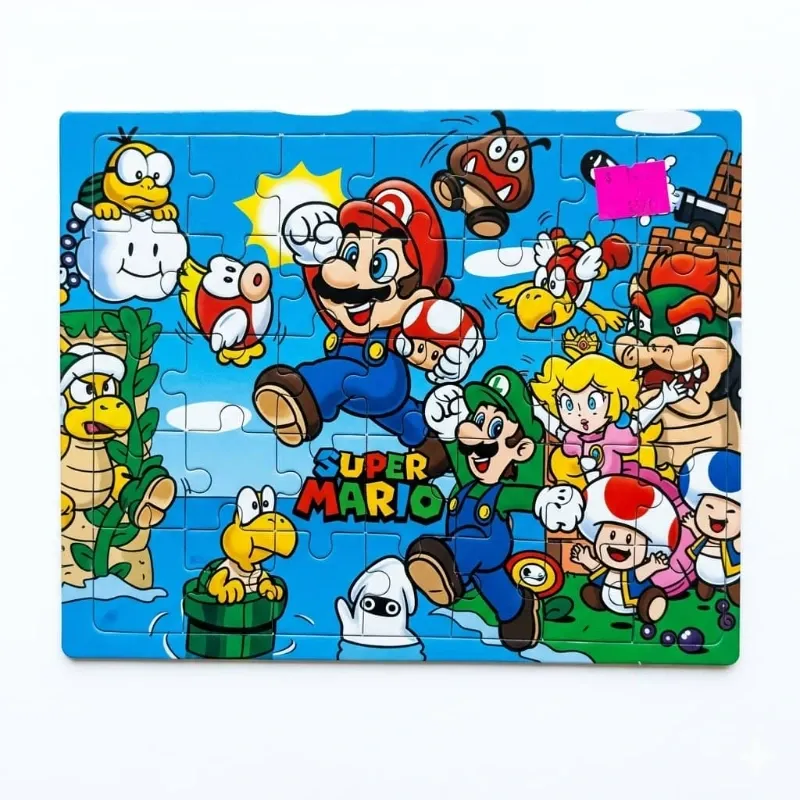 Rompecabezas con base de madera Mario Bros