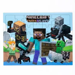 Rompecabezas con base de madera Minecraft