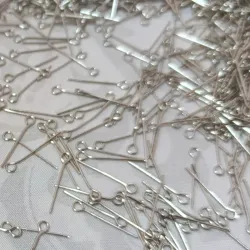 Alfiler de 2 cm niquelado con engarce 