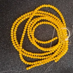 Cristal, dona de 4mm color amarillo mate