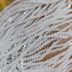 Cristal, dona de 4mm color blanco