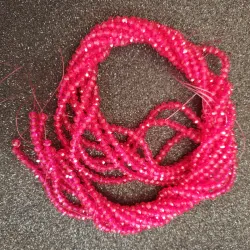 Cristal, dona de 4mm color rosado fuerte