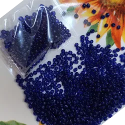 Chaquirón azul oscuro transparente de 4 mm✨