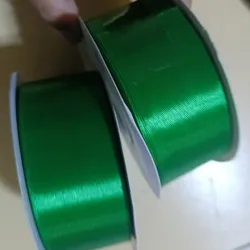 Cinta de satín de 4cm de ancho color verde 💚🌿