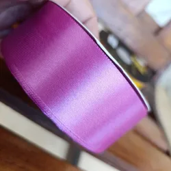 Cinta de satín de 4 cm de ancho color malva