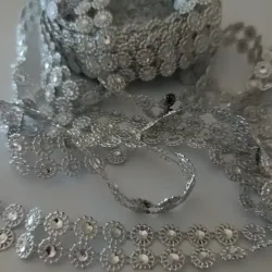 Cinta plateada de 2 cm de ancho