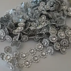 Cinta plateada de 3 cm de ancho