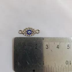 Conector ojo turco azul con incrustaciones