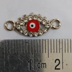 Conector ojo turco rojo con incrustaciones