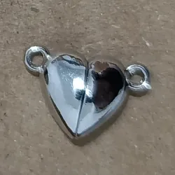 Corazón imantado plateado 