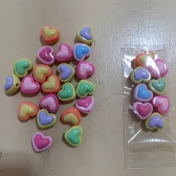 Corazones grandes plásticos diferentes colores 🌈