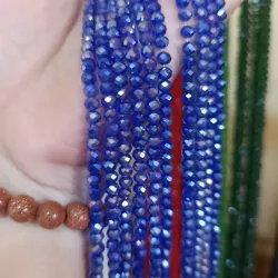 Cristal dona de 4mm azul oscuro tornasol 