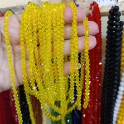 Cristal amarillo 💛 de 4mm en forma de trompo 