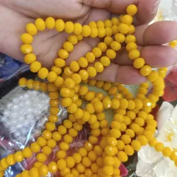 Cristal amarillo 💛 tipo dona de 8mm 