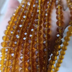 Cristal de 8 mm Carmelita transparente 
