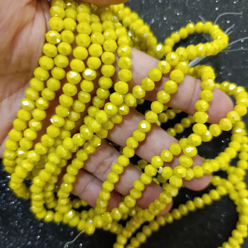 Cristal, dona de 6mm 💛 amarillo tornasol 
