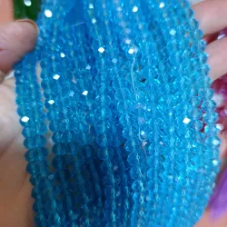 Cristal dona de 6mm azul claro transparente