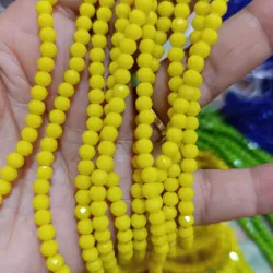 Cristal, dona de 4mm 💛 amarillo mate