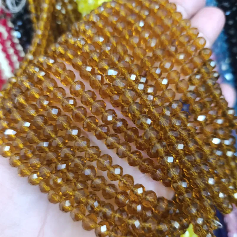 Cristal, dona de 6mm color miel