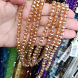 Cristal, dona de 6mm color miel tornasol 