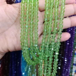 Cristal, dona de 6mm color verde claro