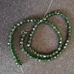 Cristal, dona de 6mm color verde oscuro