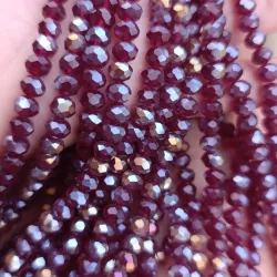 Cristal de 6 mm rojo oscuro tornasol 