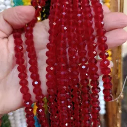 Cristal rojo transparente de 8 mm