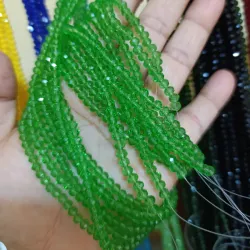 Cristal tipo dona de 4mm color 💚 verde transparente 