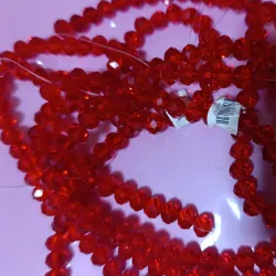 Cristal tipo dona de 8mm ❤️ rojo