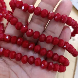 Cristal tipo dona de 8mm ❤️ rojo