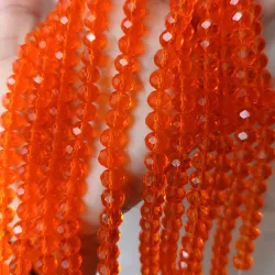 Cristal naranja transparente 🧡 de 8 mm