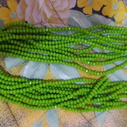 Cristal tipo dona color verde claro 🌿 en 4 mm