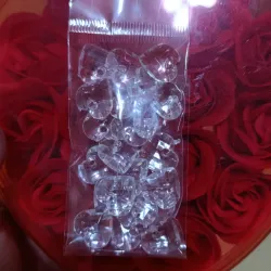 Cuentas de acrílico en forma de 🩵 transparente 