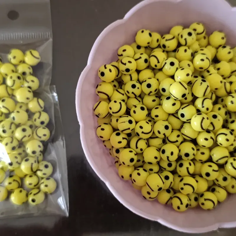 Emojis redondos amarillos de 8 milímetros 